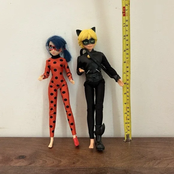 Lot 2‎ Miraculous Ladybug Cat Noir Doll Action Figures Bundle Set Toys Figurines - Picture 2 of 8